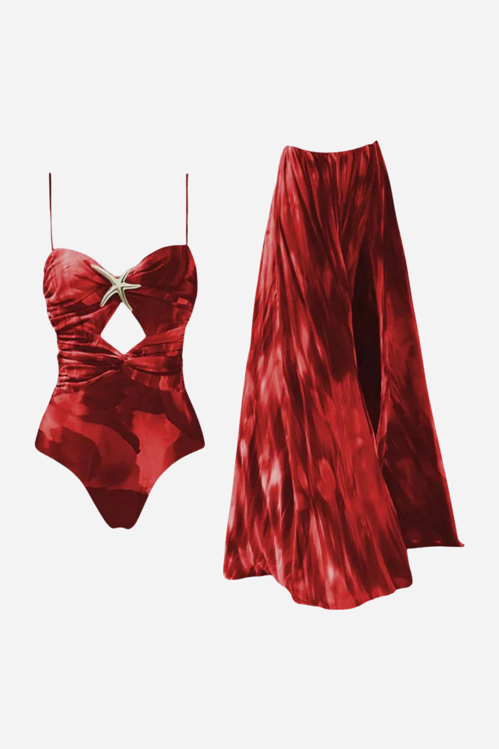 Crimson Riviera Pareo Set