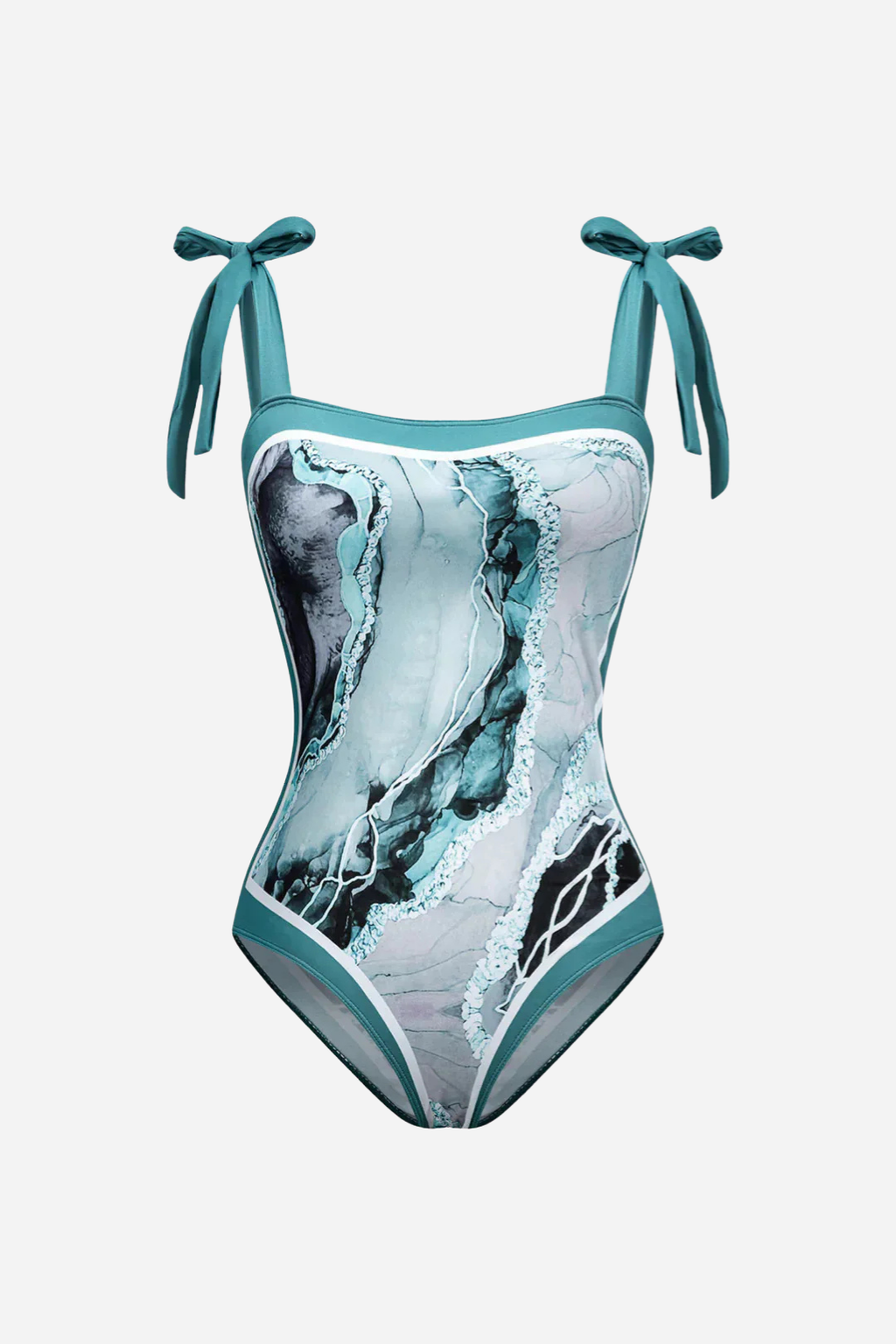 Green Print Pareo Set