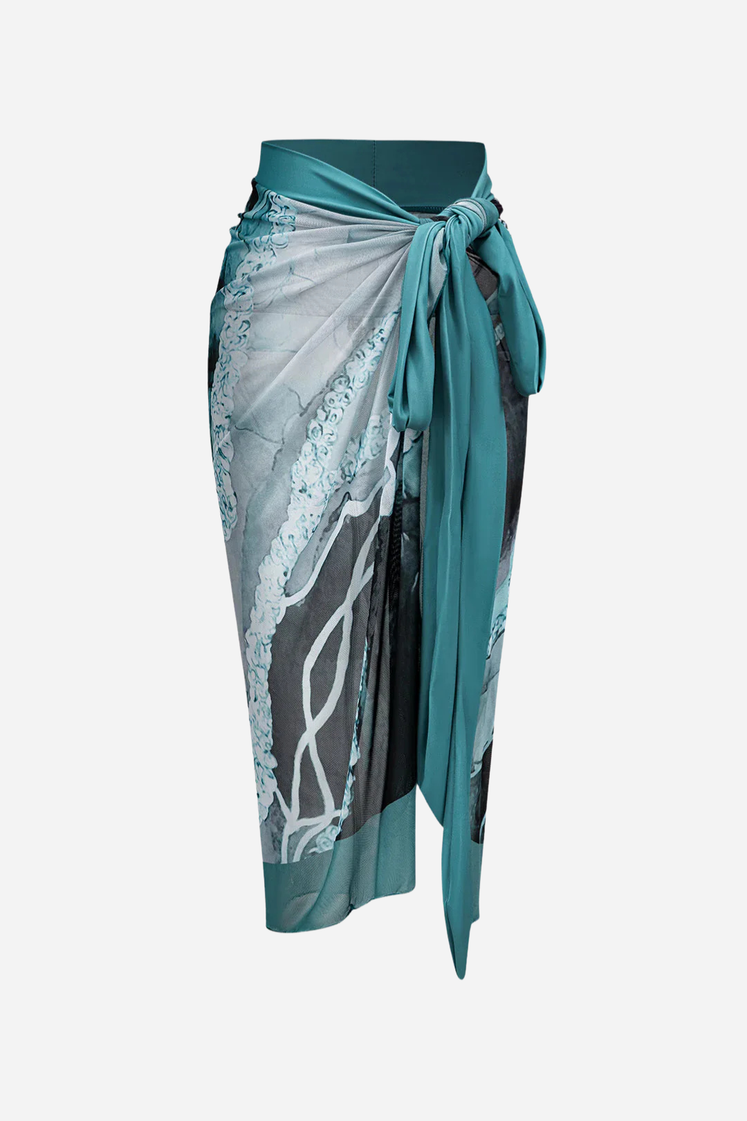 Green Print Pareo Set