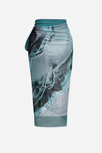 Green Print Pareo Set