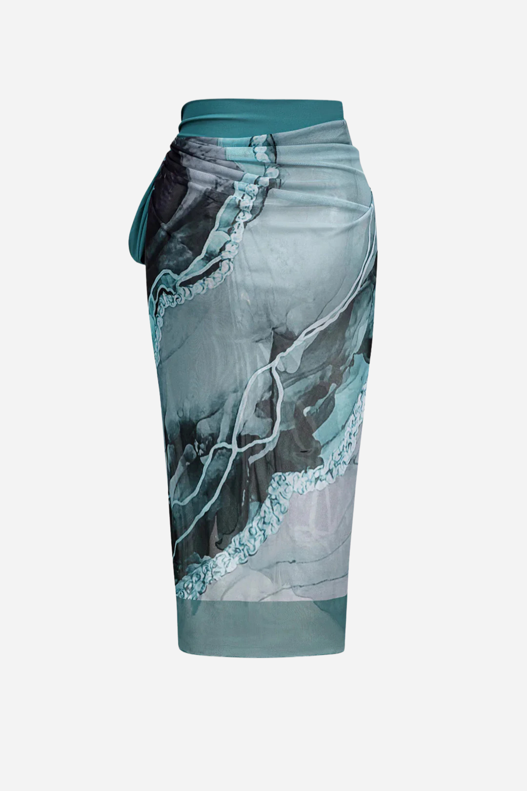 Green Print Pareo Set