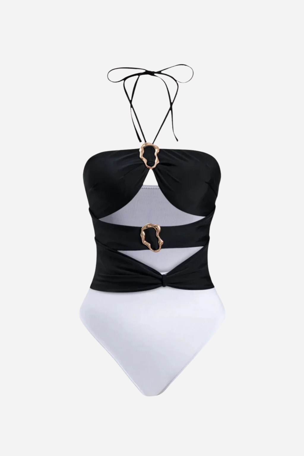 Noir Contrast Sculpt Swimsuit