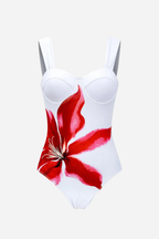 Red Floral Pareo Set