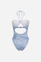 Denim Cut Out Swimsuit