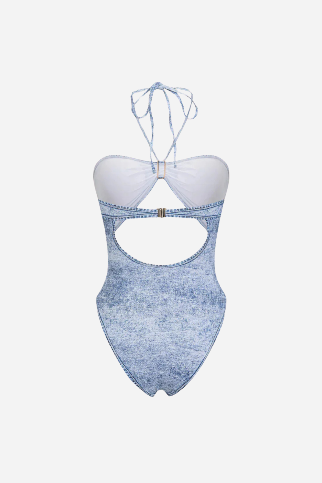 Denim Cut Out Swimsuit