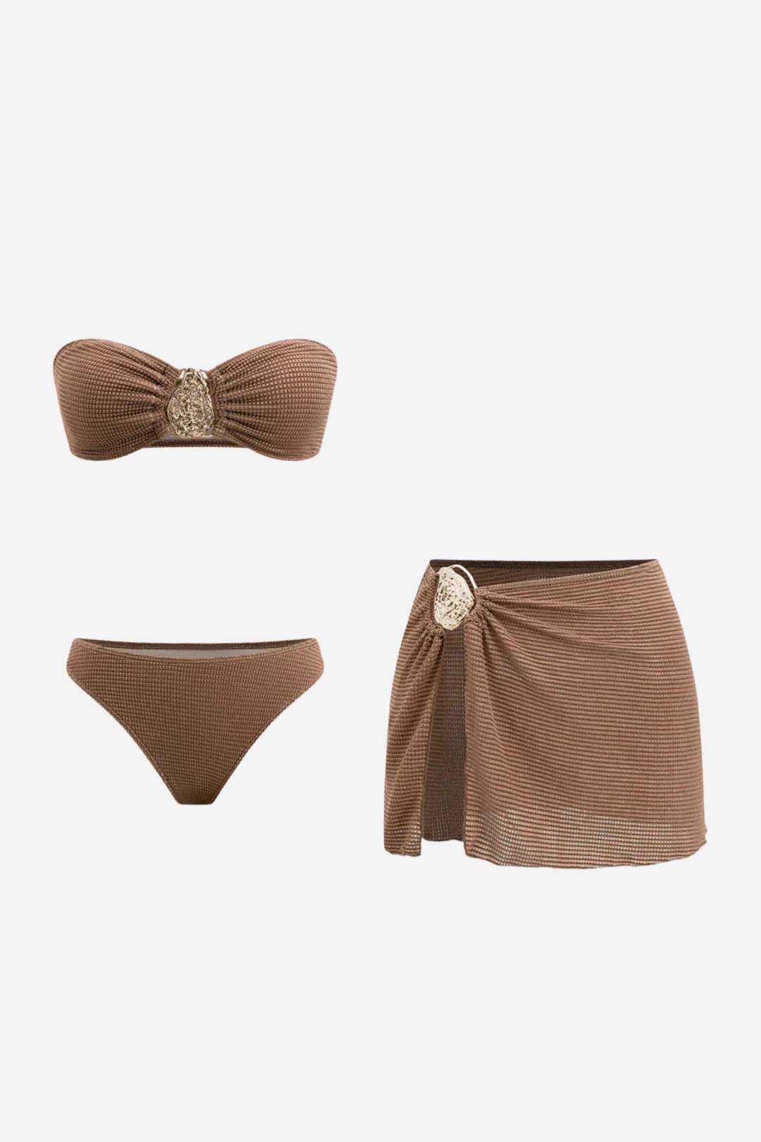 Textured Bandeau Bikini
