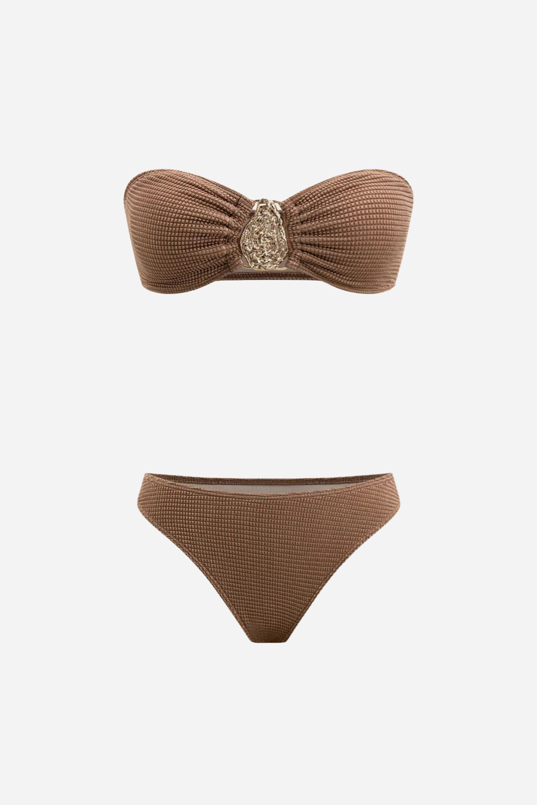 Textured Bandeau Bikini