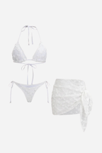 White Textured Bikini