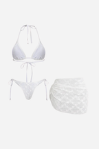 White Textured Bikini