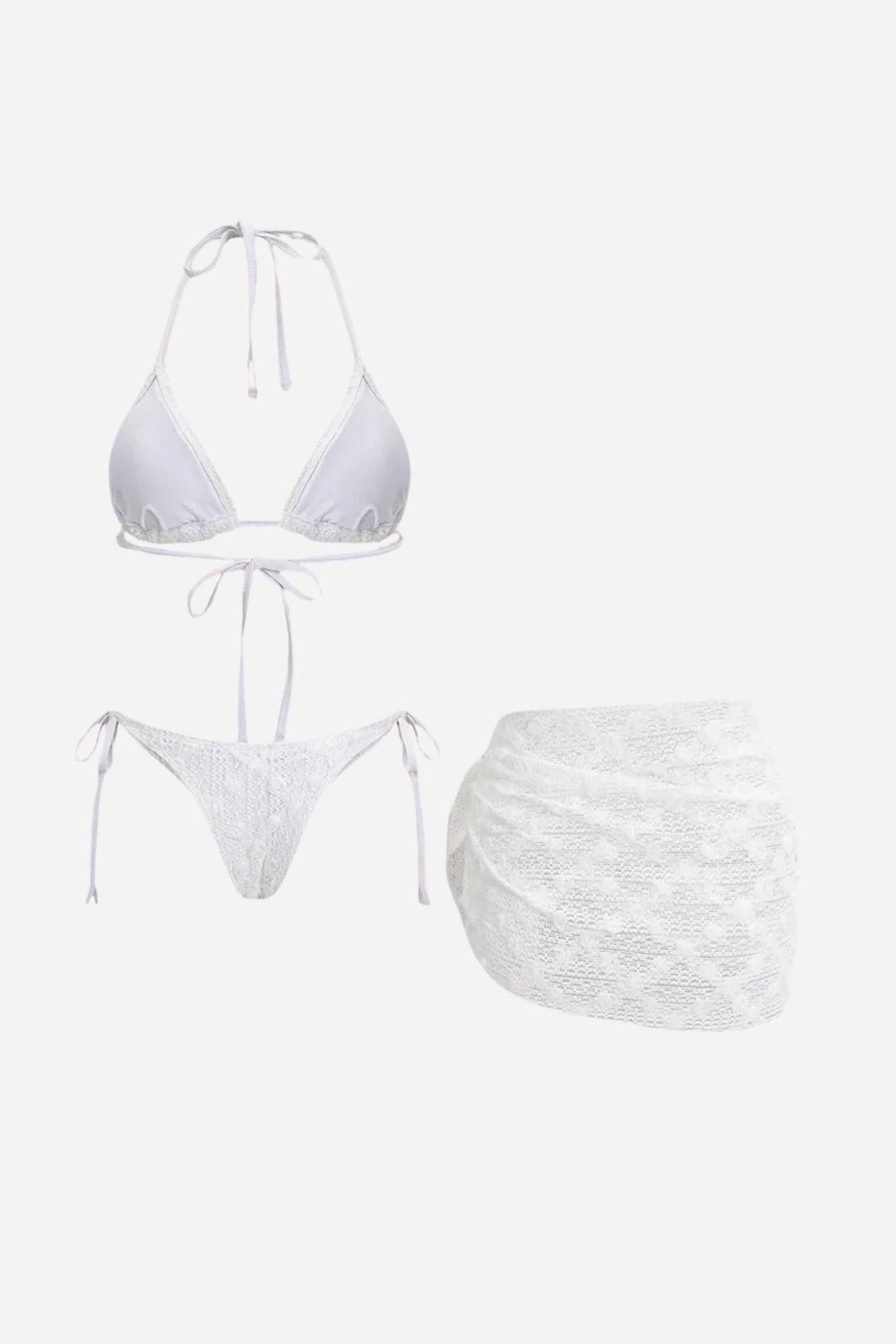White Textured Bikini