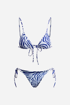 Blue Zebra Print Bikini