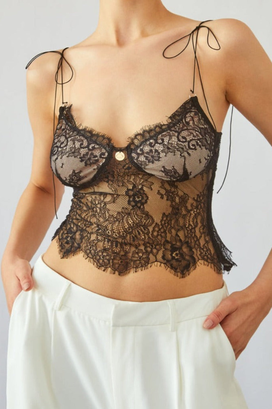 Tie Lace Crop