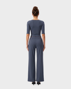 Nola Straight Leg Pant — Blu