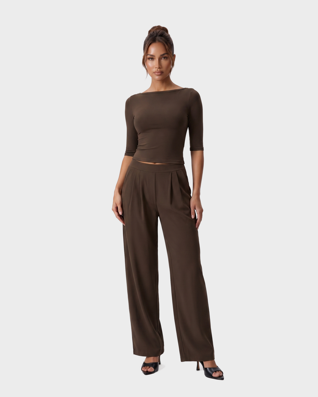 Nola Straight Leg Pant — Cacao