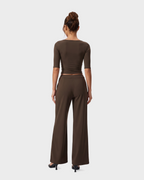 Nola Straight Leg Pant — Cacao
