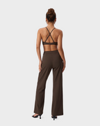 Nola Straight Leg Pant — Cacao