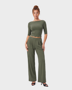 Nola Straight Leg Pant — Ebano