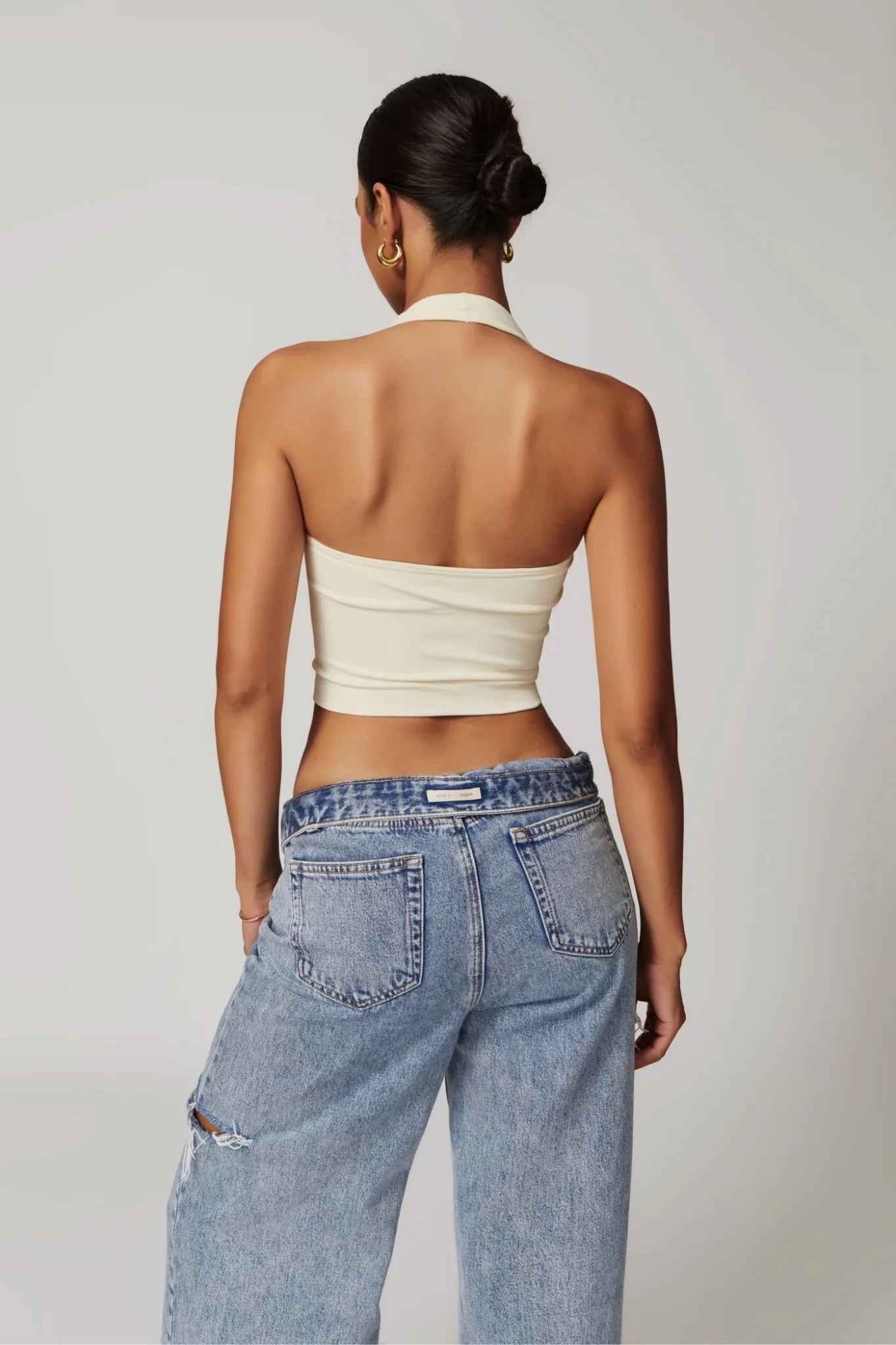 Chloe Halterneck Top – Cream