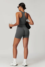 Chloe Racer Top – Graphite