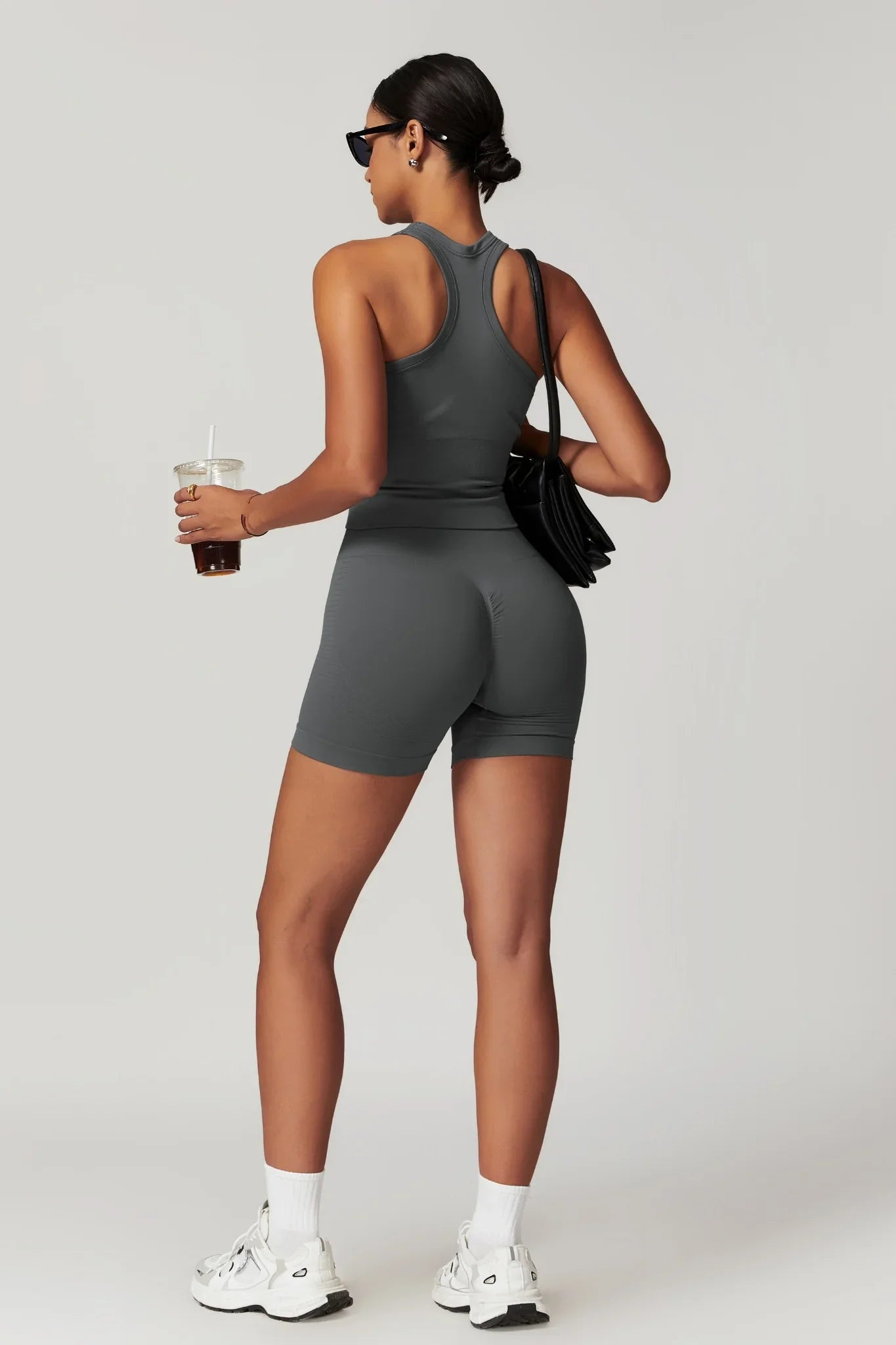 Chloe Racer Top – Graphite