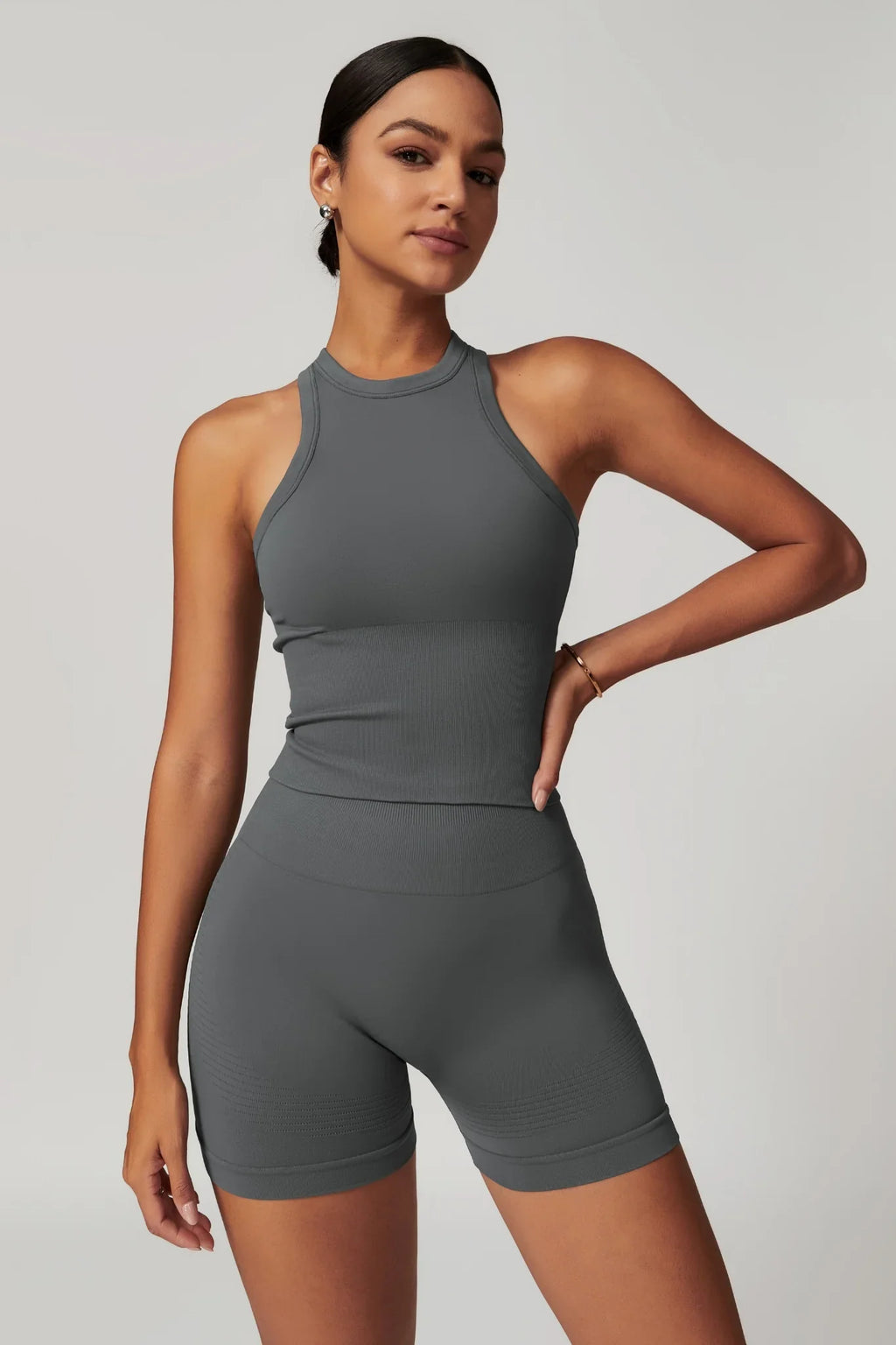 Chloe Racer Top – Graphite