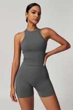 Chloe Racer Top – Graphite