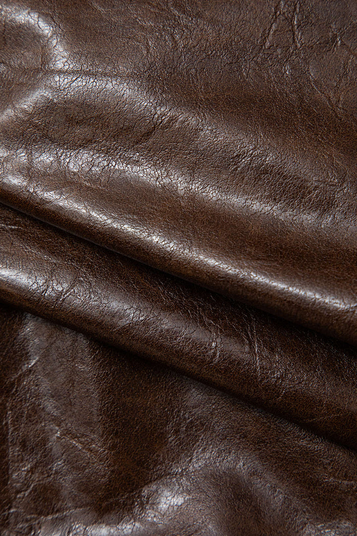 Asimetrik Deri Mini Etek