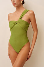 Olive Texture Swimsuit