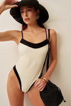 Ivory Contrast Swimsuit