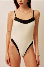 Ivory Contrast Swimsuit