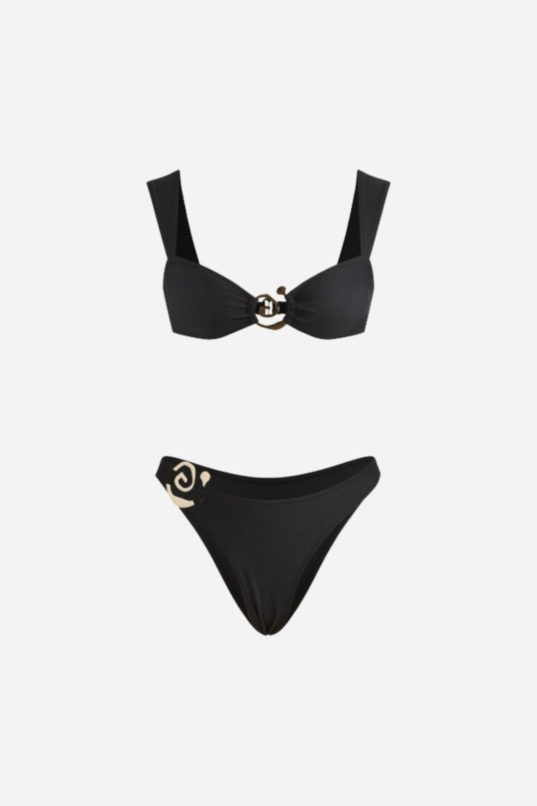 Black Bikini Gold Detail