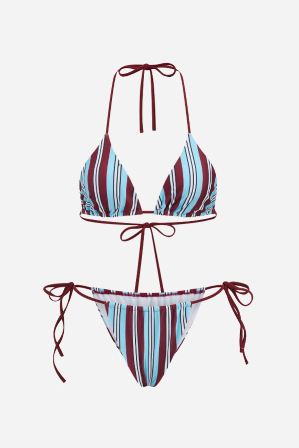 Multicolor Striped Bikini