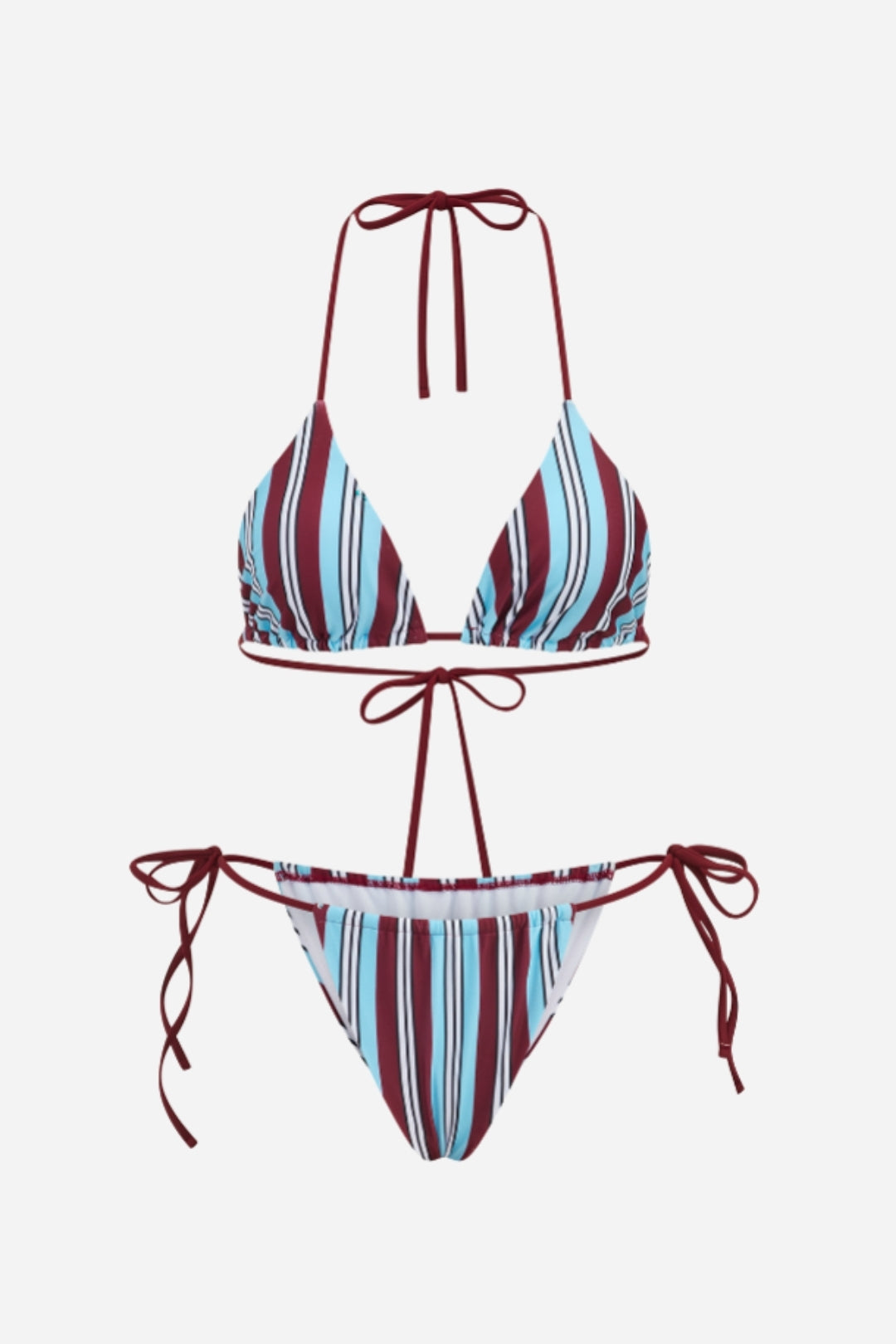 Multicolor Striped Bikini