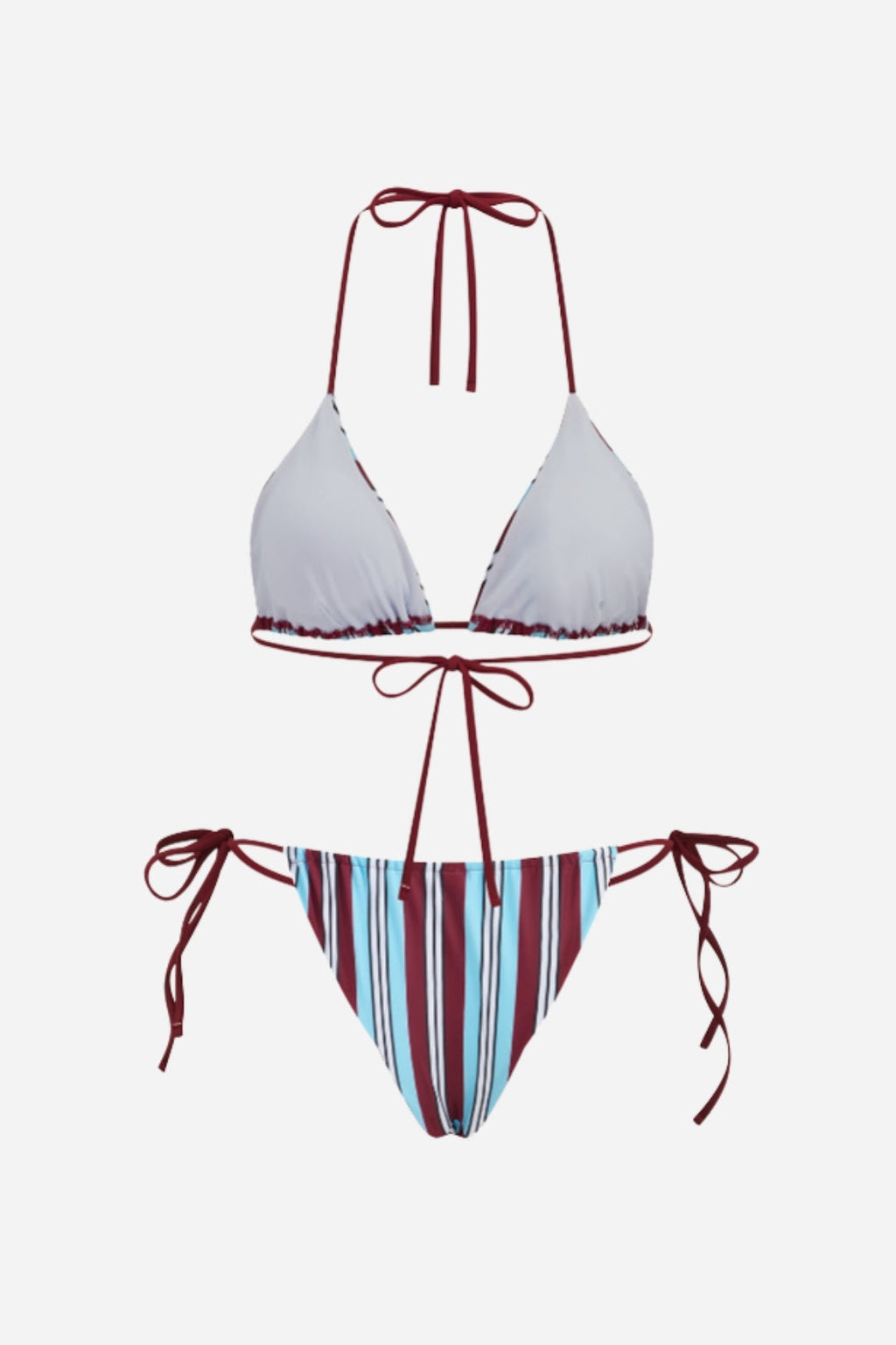 Multicolor Striped Bikini