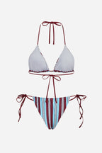 Multicolor Striped Bikini