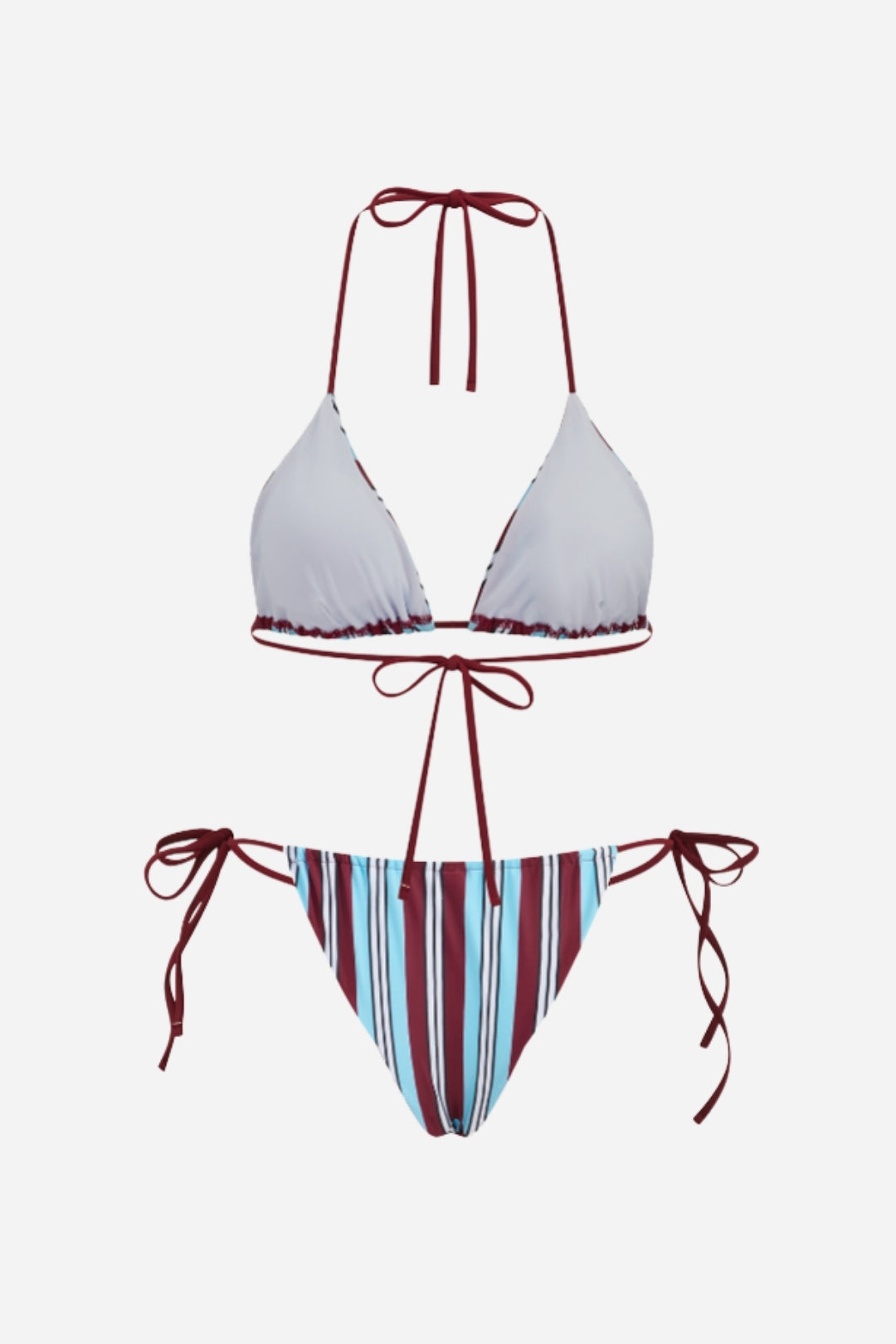 Multicolor Striped Bikini