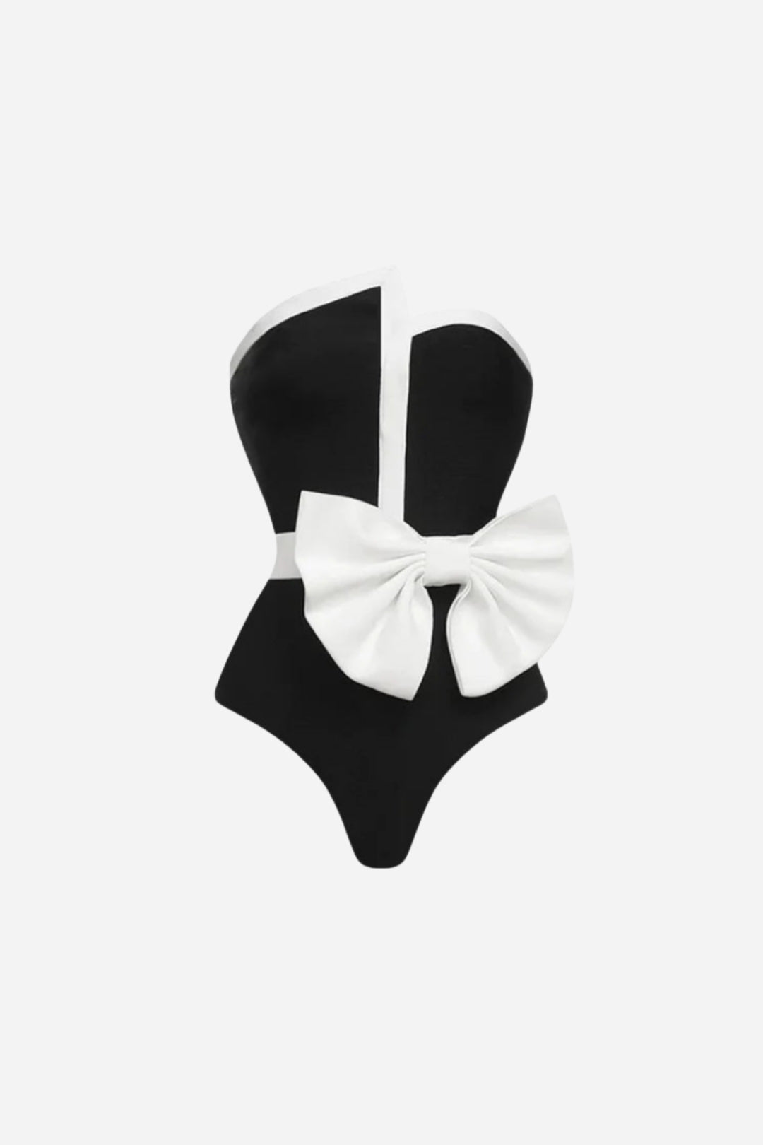 Two-Tone Bow Swimsuit & Pareo