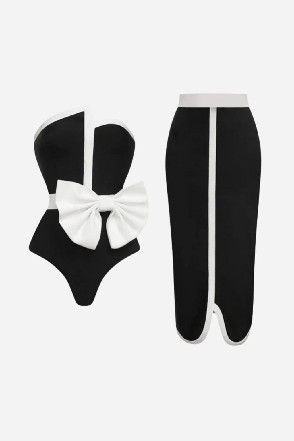Noir Bow Pareo Set