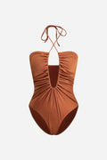 Mocha Draped Swimsuit