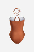 Mocha Draped Swimsuit