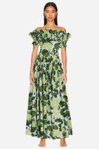 Green Floral Swimsuit & Sarong