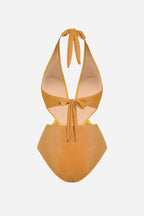 Elegant Gold Swimsuit & Sarong