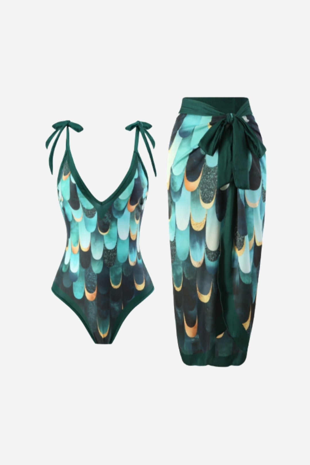 Green Scales Swimsuit & Pareo