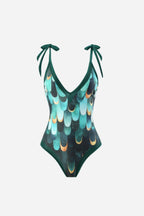 Green Scales Swimsuit & Pareo