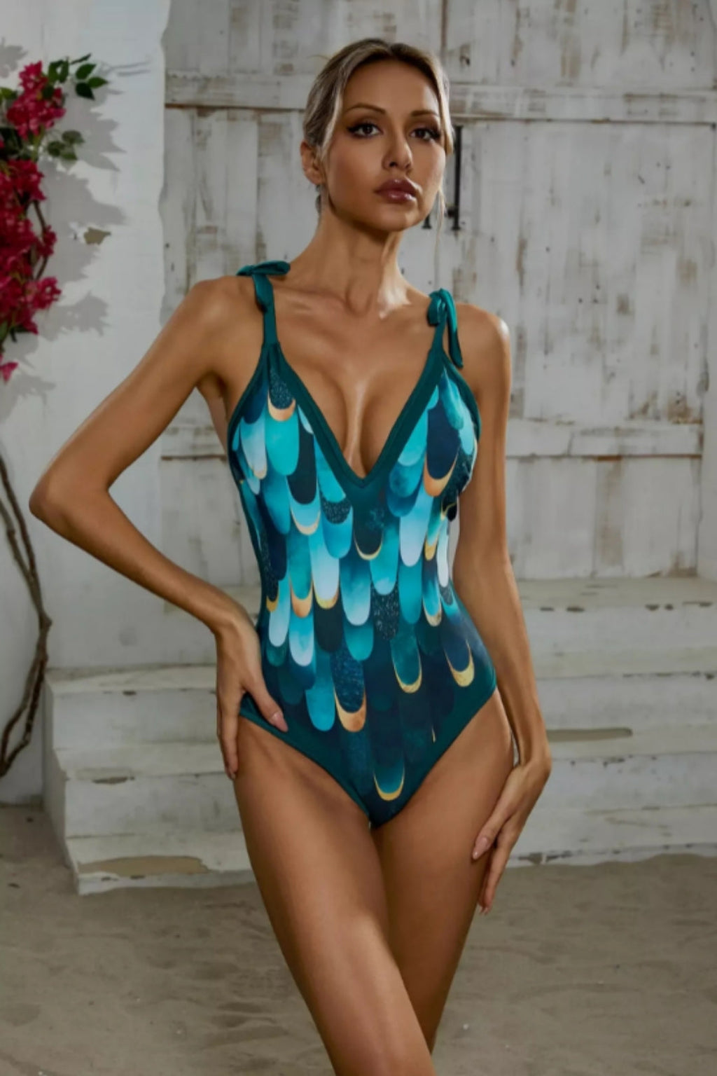 Green Scales Swimsuit & Pareo
