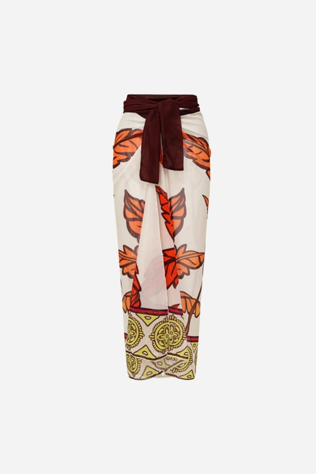 Orange Floral Bikini & Sarong