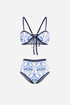 Printed Blue Bikini