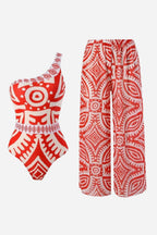 Swimsuit & Printed Sarong