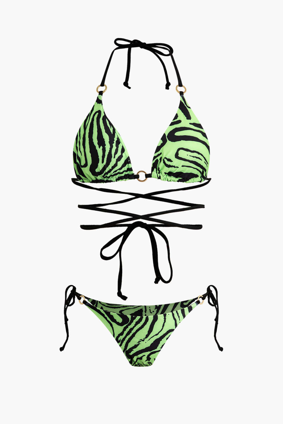 Zebra Desenli Bikini Takımı