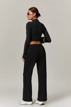 Rose Turtleneck Top – Nero